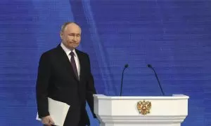 29/02/2024 El presidente ruso, Vladímir Putin en Moscú, Rusia, 29 de febrero de 2024.