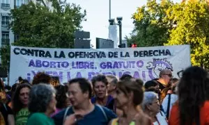 Manifestación por el Día de Acción Global por la despenalización del aborto, a 28 de septiembre de 2023, en Madrid.