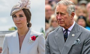 Kate Middleton y Carlos de Inglaterra en dos imágenes de archivo.