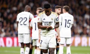 El jugador del Real Madrid, Vinicius Junior, en el partido ante el Celta de Vigo.