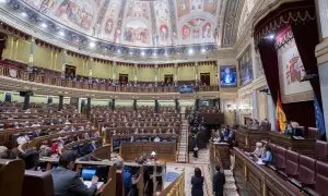 Hemiciclo durante una sesión plenaria, en el Congreso de los Diputados, a 30 de enero de 2024, en Madrid (España).