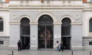 Fachada del Tribunal de Cuentas, a 22 de mayo de 2023, en Madrid.