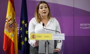 La exsecretaria de Estado de Igualdad y contra la Violencia de Género en funciones, Ángela Rodríguez, a 4 de octubre de 2023, en Madrid (España). Imagen de archivo.