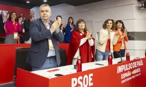 Los principales dirigentes del PSOE, el pasado sábado en el Comité Federal celebrado en Ferraz.