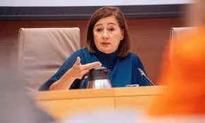 La presidenta del Congreso de los Diputados, Francina Armengol, comparece durante la Comisión sobre mascarillas en el Congreso, a 13 de mayo de 2024, en Madrid.