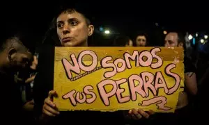 Imagen de archivo de una activista durante una manifestación contra las políticas de Milei en Buenos Aires.