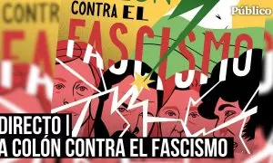 Manifestación contra el fascismo y la concentración ultra de Vox en Madrid.