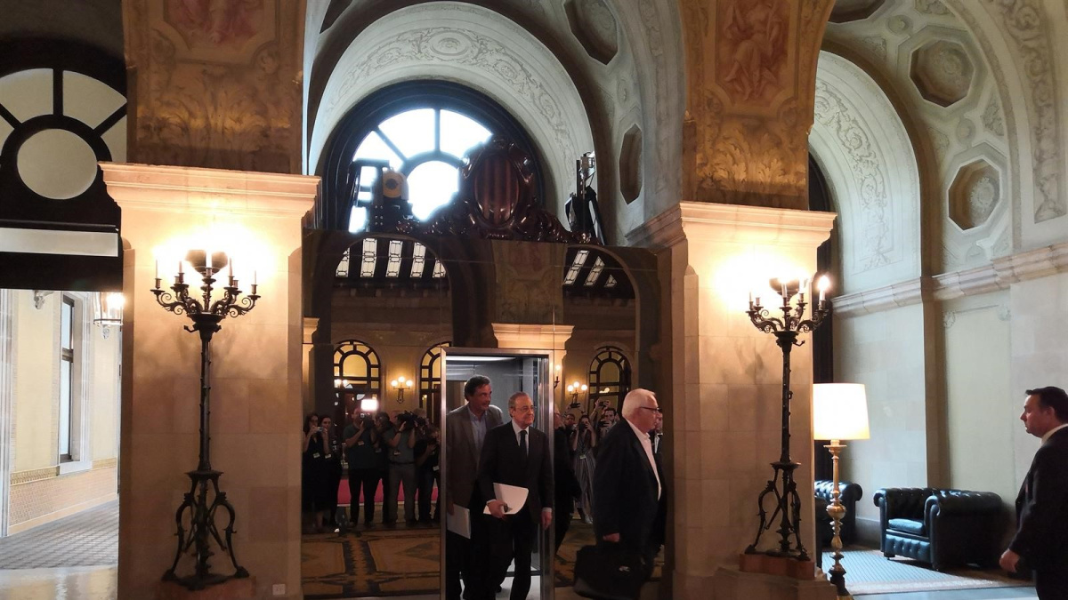 Florentino Pérez asegura en el Parlament estar "consternado" por lo ocurrido en el almacén de gas Castor