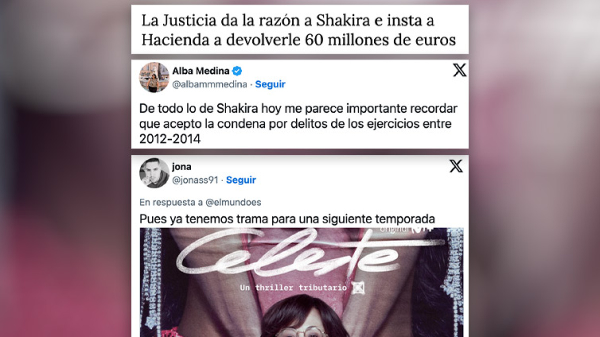Reacciones en las redes tras la decisión de la Audiencia Nacional que da la razón a #Shakira e insta a Hacienda a devolverle 60 millones de euros

Vía @tremending