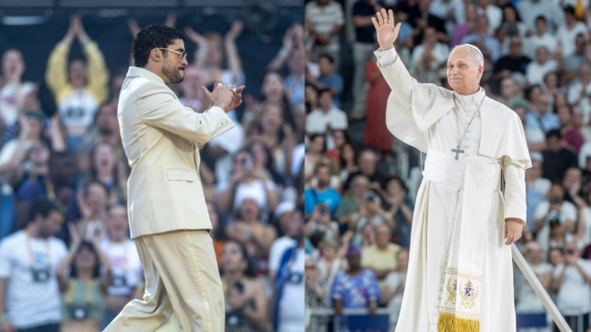 El papa se encuentra con #BadBunny en el Bernabéu