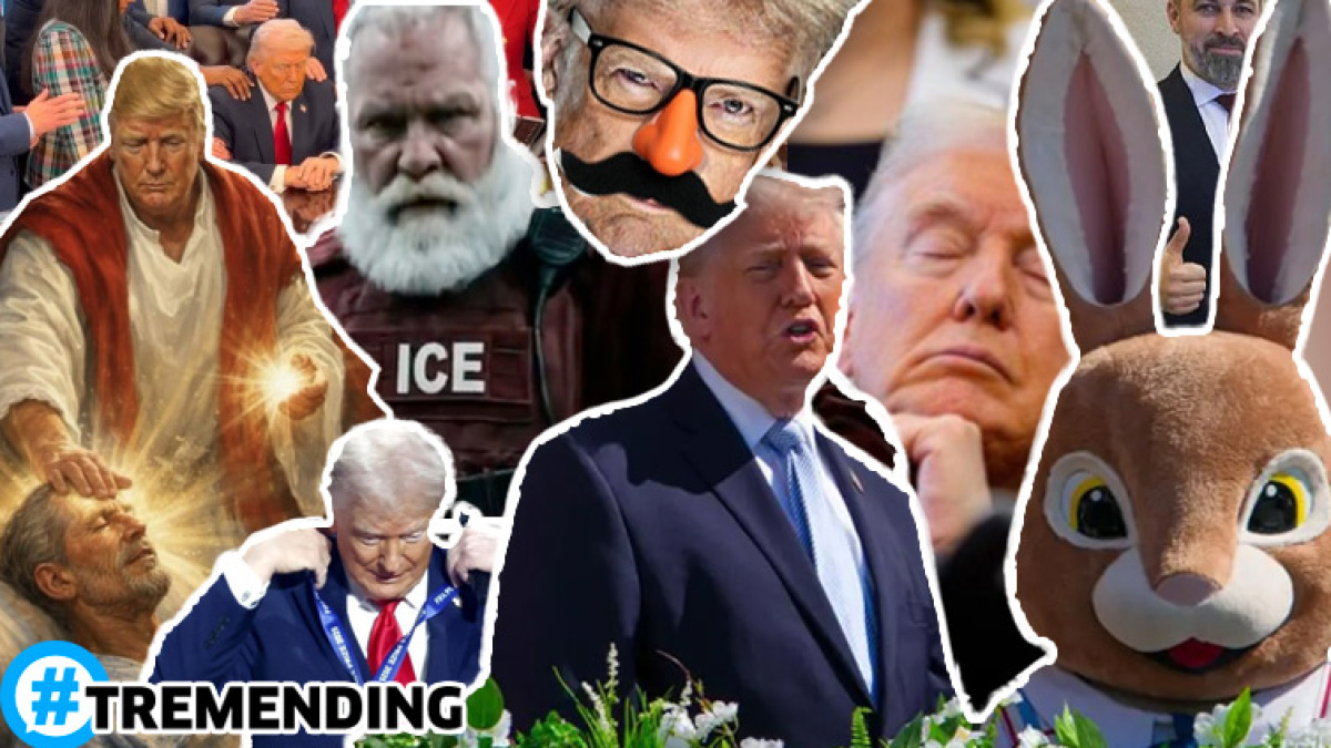 El año en el que el surrealismo de Trump se superó: de sus vídeos con IA lanzando excrementos a la gente a su intento de chupar cámara en la final del Mundial