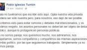 Pablo Iglesias y Tania Sánchez anuncian su ruptura en Facebook