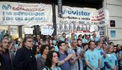 Los subcontratados de Telefónica abandonan su encierro en la sede del MWC en Barcelona
