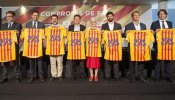 Los cuatro candidatos a la presidencia del Barça firman un compromiso con el proceso soberanista en Catalunya