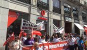 Protesta en el centro de Madrid contra el ERE en Vodafone y ONO