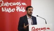 Garzón propone una renta mínima de 529 euros para personas con ingresos mínimos y revalorizar las pensiones
