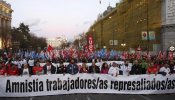 'Los Ocho de Airbus' encabezan la manifestación sindical en defensa del derecho de huelga