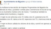 Un Consistorio del PP celebra el día de la mujer con un texto machista: "Ser mujer es llorar callada"