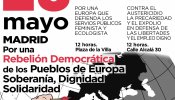 Colectivos sociales convocan una marcha en Madrid por la soberanía, dignidad y solidaridad de Europa