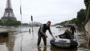 Inundación en París por una crecida del Sena de cinco metros de altura