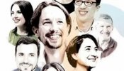 El cinematogáfico cartel de Unidos Podemos mezcla rostros de Podemos con referentes de las confluencias