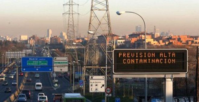 Madrid limita este miércoles la velocidad a 70km/h en la M-30 y en los accesos a la capital por la contaminación