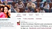 Carla Antonelli arropada en Twitter tras recibir amenazas de muerte por defender los derechos LGTBI