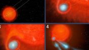 El Hubble detecta un 'cañón de fuego' en una estrella moribunda