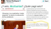 Teresa Rodríguez recuerda a Cifuentes el "volquete de putas" ante sus ataques a Andalucía