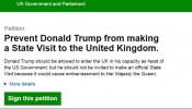 Un millón y medio de personas firman contra la visita de Trump al Reino Unido
