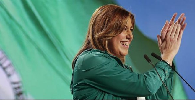 Susana Díaz amortiza los ataques de la cúpula del PP como aval en las primarias