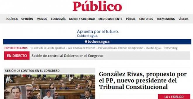 'Público' fulmina su récord y cierra febrero como el medio generalista que más crece