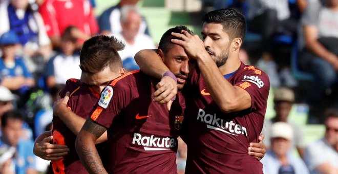 Denis Suárez y Paulinho desatascan al Barcelona