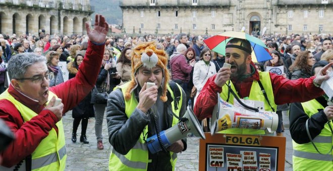 La huelga en la justicia gallega pone en aprietos al delfín de Feijóo