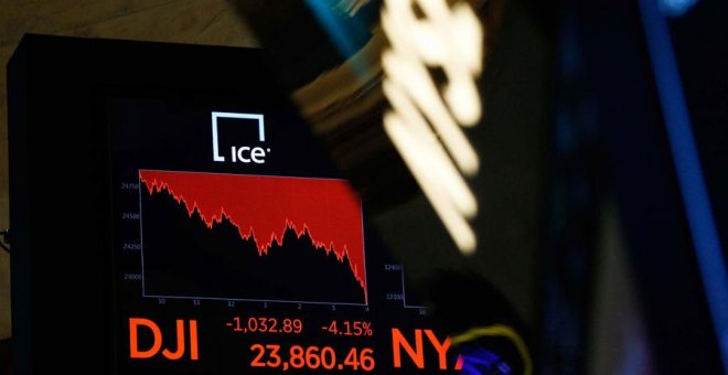 Wall Street sufre otra sesión de espanto y el Dow Jones se hunde un 4,15%