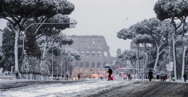 Roma, de blanco nieve: las imágenes más bonitas de la ciudad