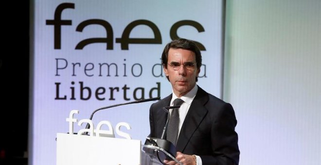 Aznar insta a Rajoy a "recuperar" el pacto porque las pensiones no se pueden afrontar con "mayorías precarias"