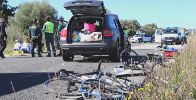 Fallece uno de los nueve ciclistas arrollados por una conductora en Mallorca