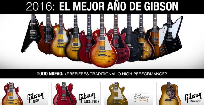 Las guitarras Gibson, en bancarrota