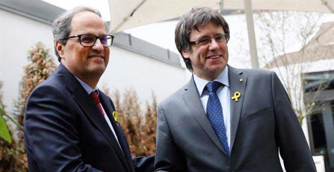 Torra y Puigdemont piden a Rajoy diálogo y que fije "día y hora" para anular el 155