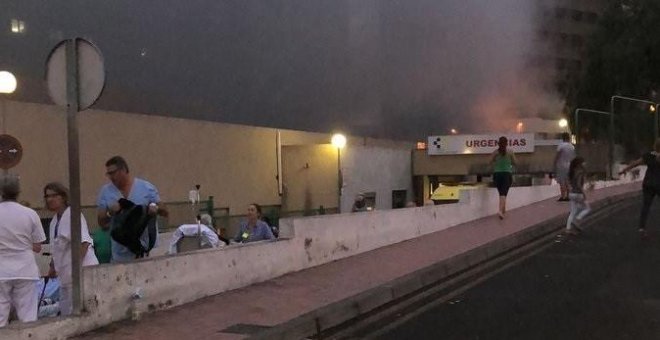 Una detenida como presunta autora del fuego en el Hospital de la Candelaria en Tenerife