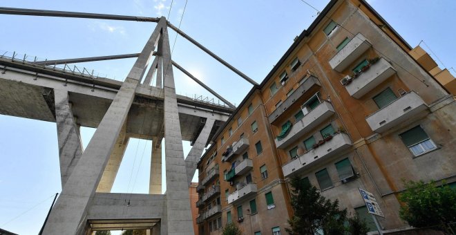 Las casas bajo viaducto derrumbado en Génova no volverán a ser habitables