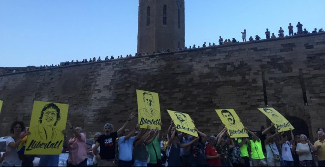 Cadena humana per la llibertat a Lleida