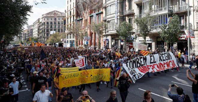 Condenado a tres años y medio de cárcel un activista independentista por los disturbios del primer aniversario del 1-O