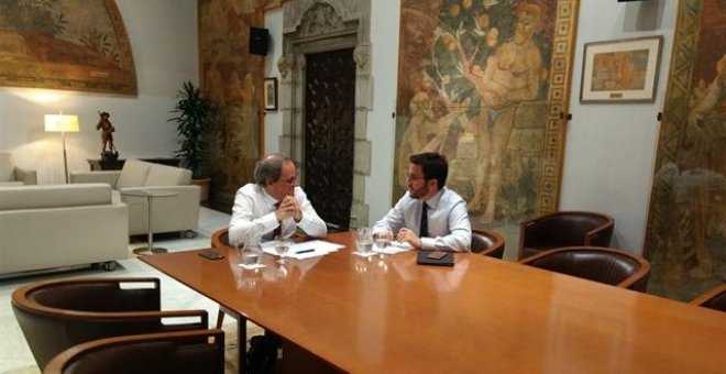 Torra y Aragonès acercan posturas para "fortalecer" el pacto de legislatura y acusan al Supremo de la crisis entre JxCat y ERC