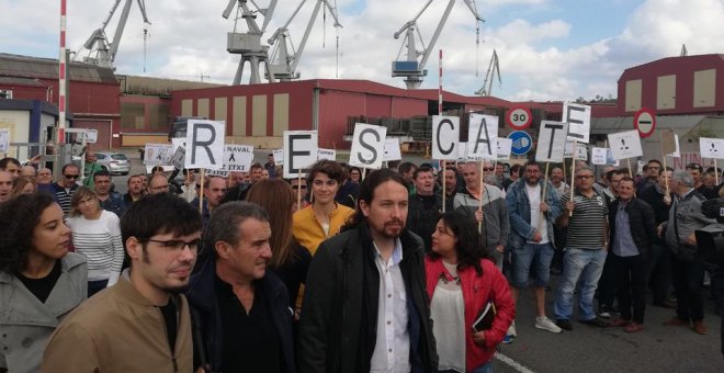 Pablo Iglesias insta a los gobiernos de Sánchez y Urkullu a rescatar La Naval