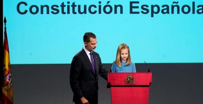 Las primeras palabras de Leonor son para reivindicar la monarquía en España