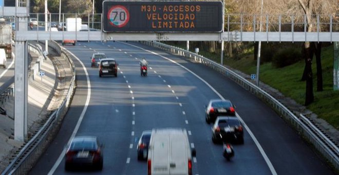 Madrid mantiene para este jueves los límites de velocidad por la alta contaminación