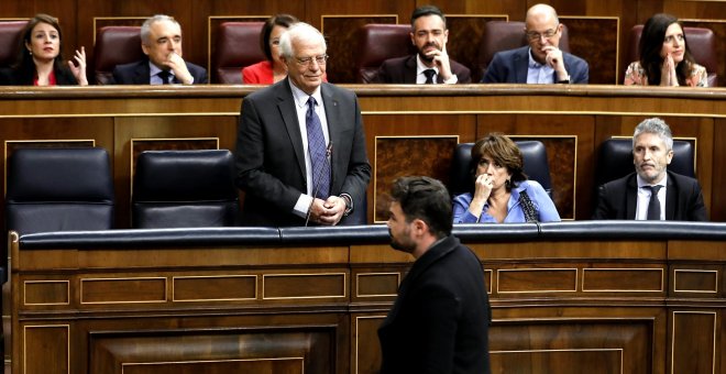 Rufián dice que Podemos ofreció la cabeza de Borrell a cambio de apoyar los Presupuestos y el entorno de Iglesias lo niega