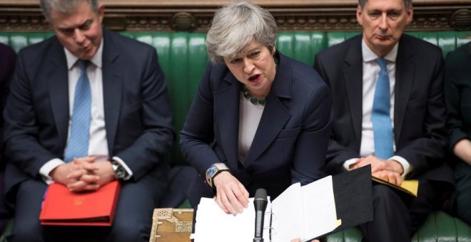 May propone extender tres meses el brexit si el Parlamento británico llega a un acuerdo antes del 20 de marzo